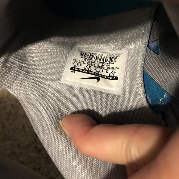 NIKE MEN 2013 VINTAGE HYPERDUNK/NESS ZOOM BASKETBALL SHOES TURQ/YELL/W Size 12.5 - Picture 8 of 10